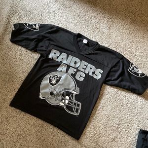 VTG Garan NFL AFC Raiders shirt jersey men’s medium black with graphics